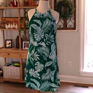 Palm print dress